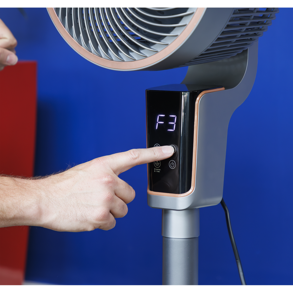 12" Pedestal Fan with Remote Control & 12hr Timer 230V - Grey DH141