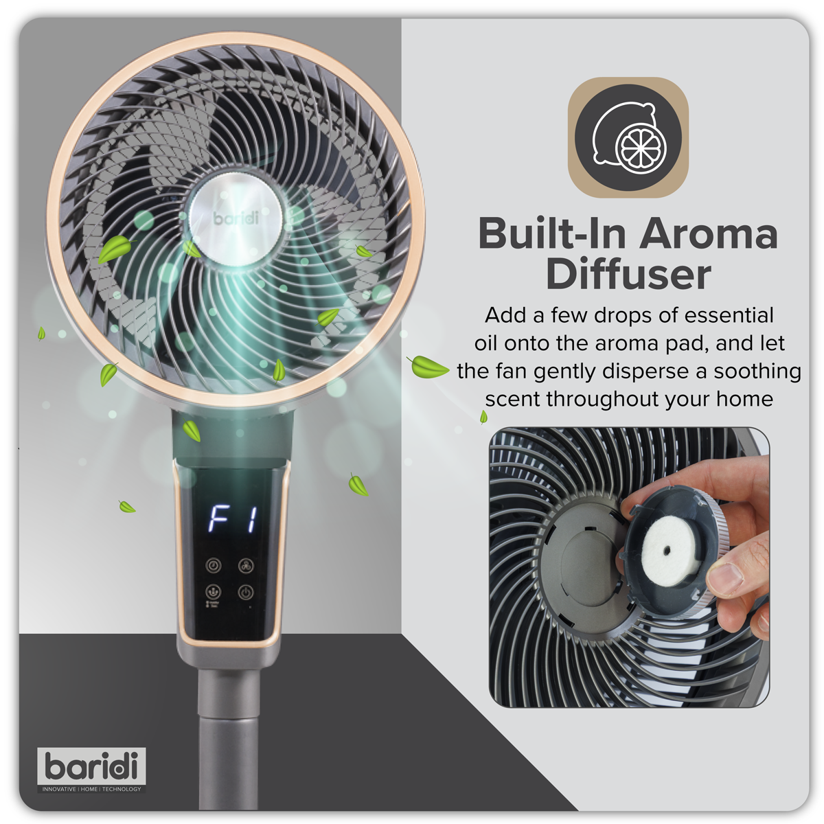 12" Pedestal Fan with Remote Control & 12hr Timer 230V - Grey DH141