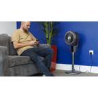 12" Pedestal Fan with Remote Control & 12hr Timer 230V - Grey DH141