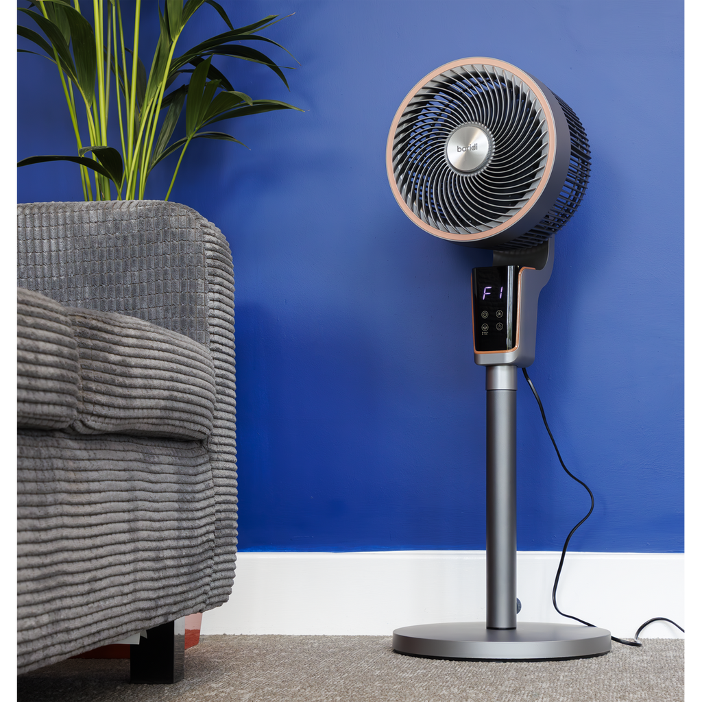 12" Pedestal Fan with Remote Control & 12hr Timer 230V - Grey DH141