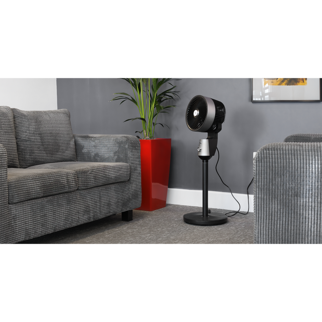 10" Pedestal Fan with Manual Control 230V - Grey DH142