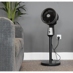10" Pedestal Fan with Manual Control 230V - Grey DH142