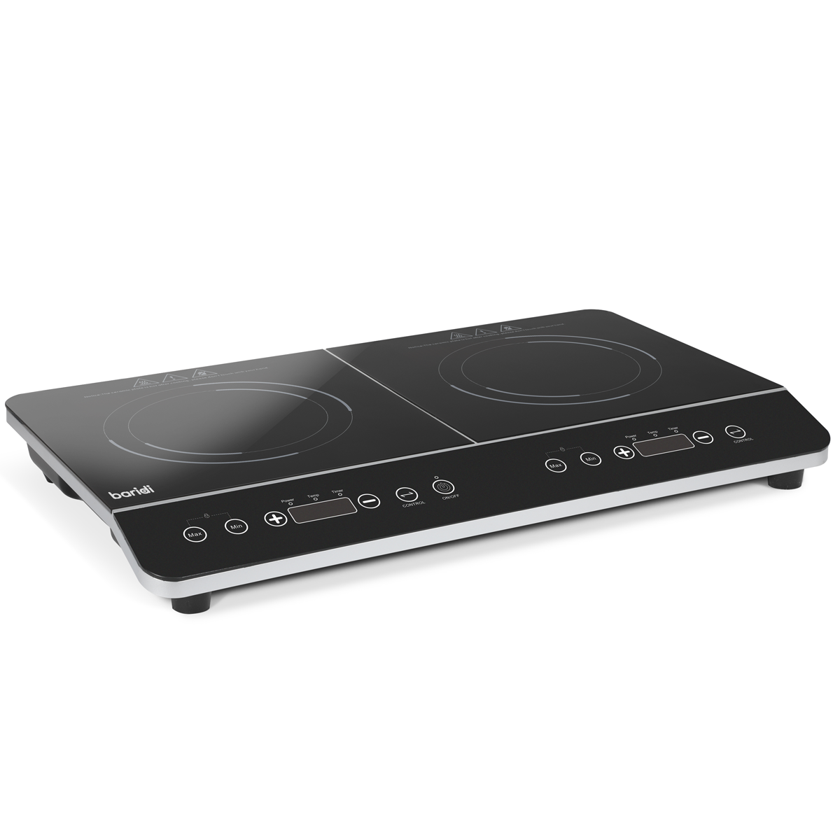 Portable Induction Hob with 2 Cooking Zones 60 x 36 x 6.5cm - Black DH146
