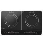 Portable Induction Hob with 2 Cooking Zones 60 x 36 x 6.5cm - Black DH146