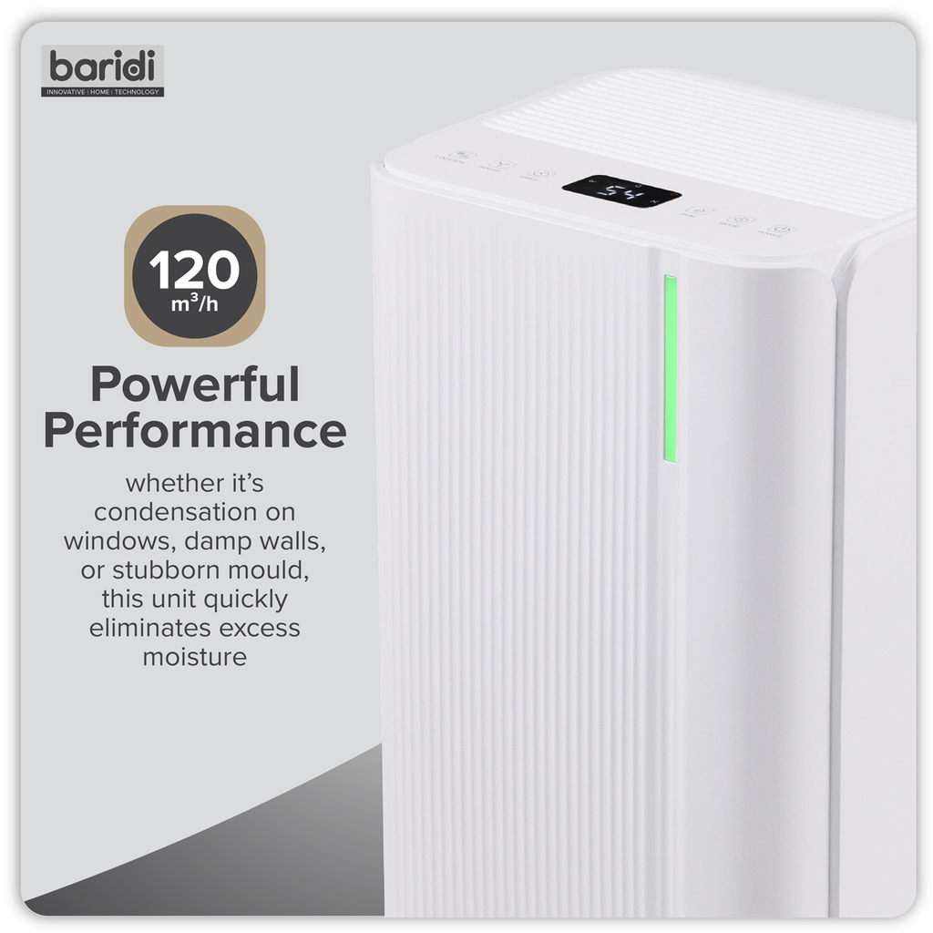 Dehumidifier with Digital Display & 24hr Timer 12L - White DH147