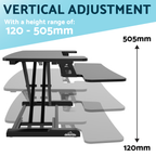 71cm Adjustable-Height Standing Desk Riser 15kg Capacity DH14