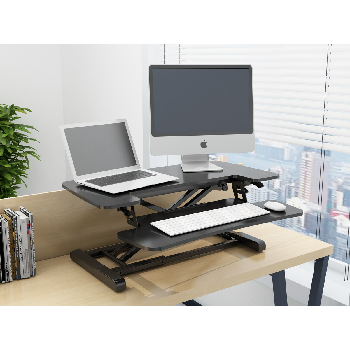 71cm Adjustable-Height Standing Desk Riser 15kg Capacity DH14