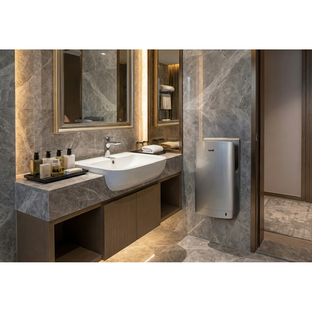 Hand Dryer with HEPA Filter & Auto-Sensor 1750W/230V - Silver DH150