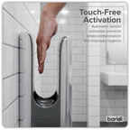 Hand Dryer with HEPA Filter & Auto-Sensor 1750W/230V - Silver DH150