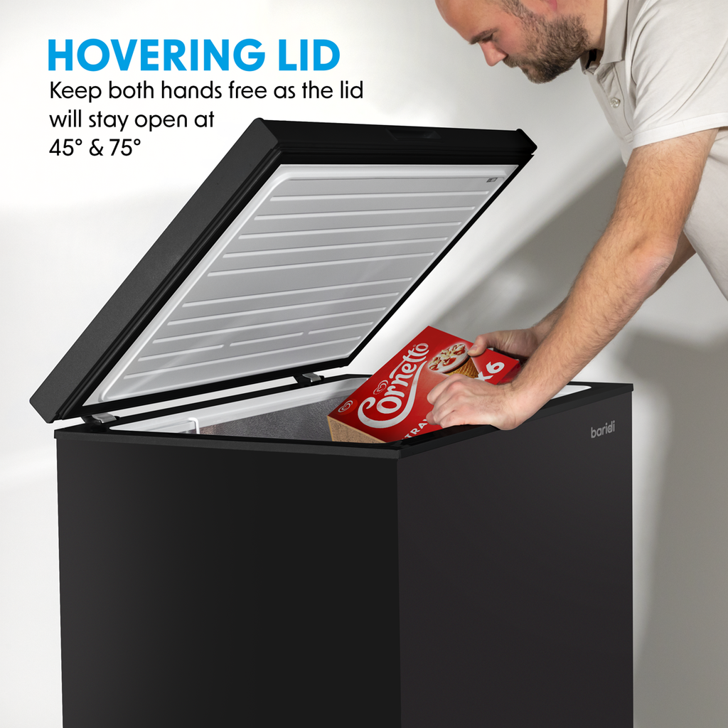 Freestanding Chest Freezer 199L Capacity - Black DH151
