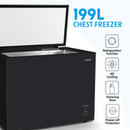 Freestanding Chest Freezer 199L Capacity - Black DH151