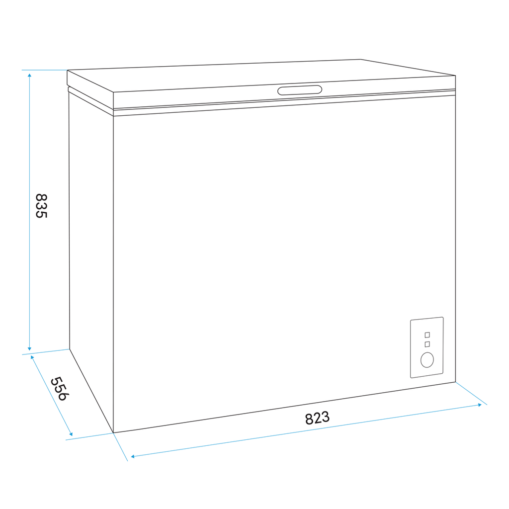 Freestanding Chest Freezer 199L Capacity - Black DH151