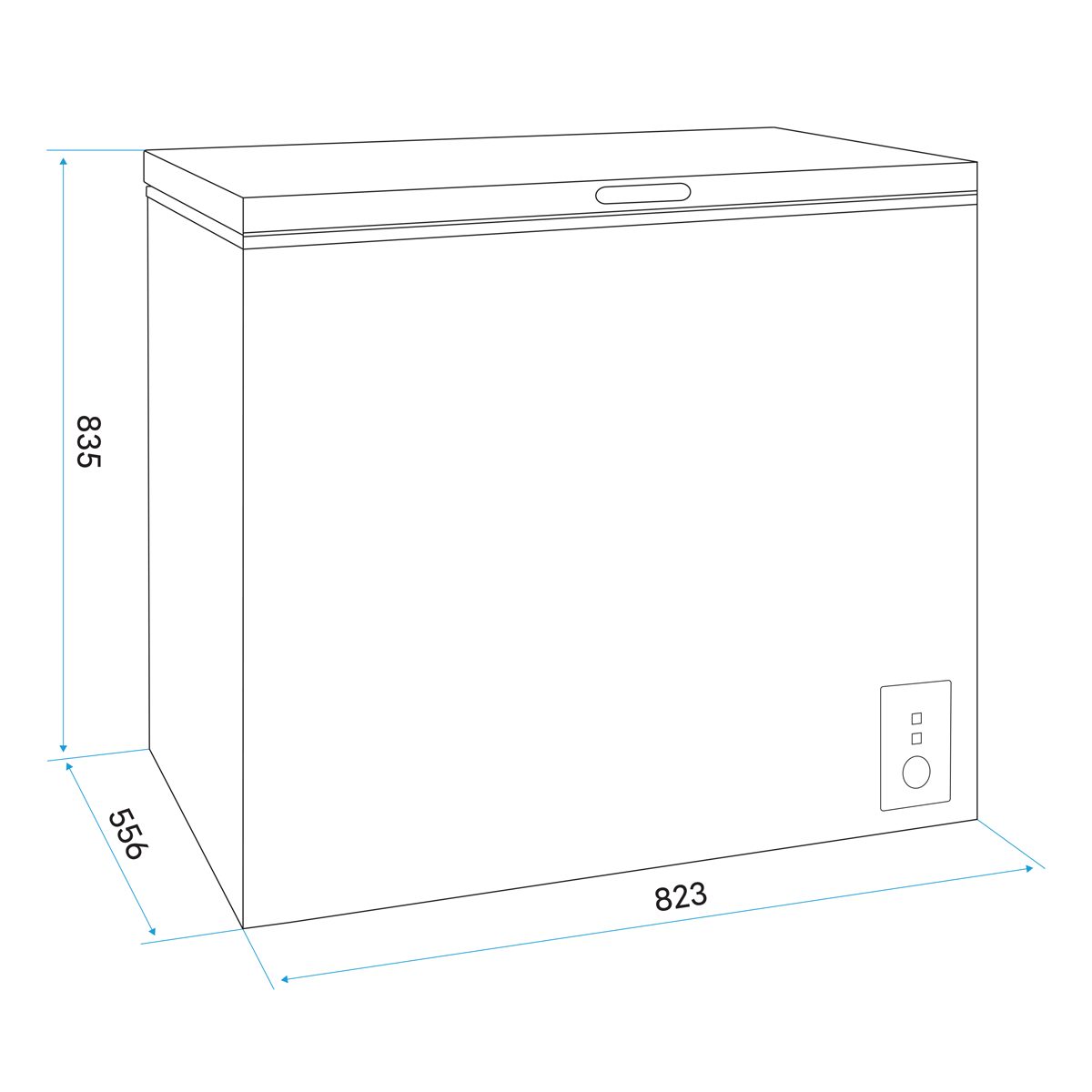 Freestanding Chest Freezer 199L Capacity - Black DH151