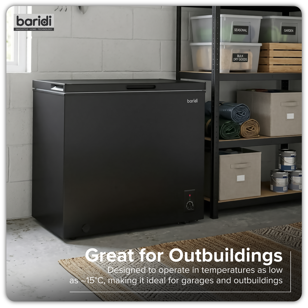 Freestanding Chest Freezer 199L Capacity - Black DH151