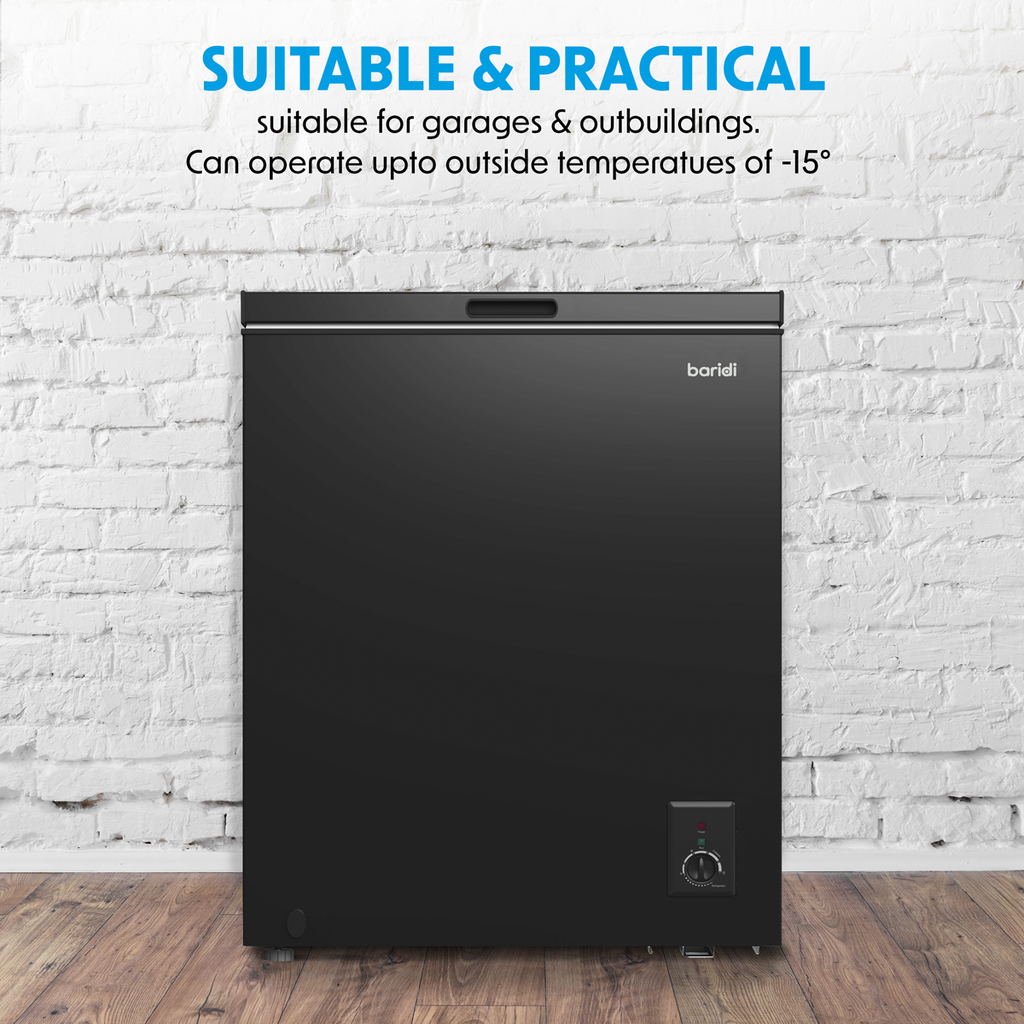 Freestanding Chest Freezer 142L Capacity - Black DH152