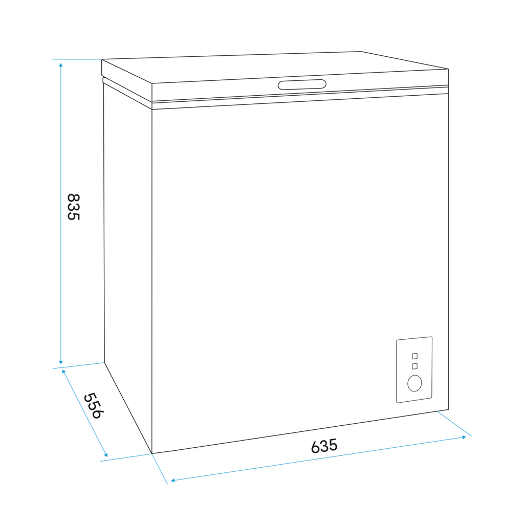 Freestanding Chest Freezer 142L Capacity - Black DH152