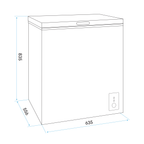 Freestanding Chest Freezer 142L Capacity - Black DH152