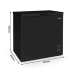 Freestanding Chest Freezer 142L Capacity - Black DH152