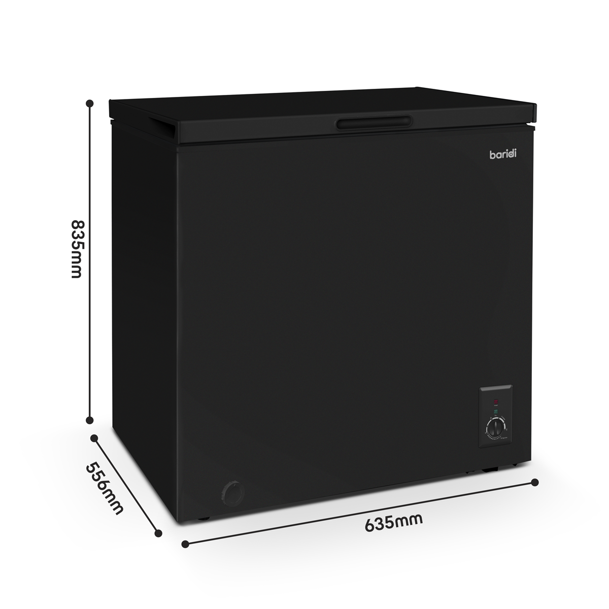 Freestanding Chest Freezer 142L Capacity - Black DH152