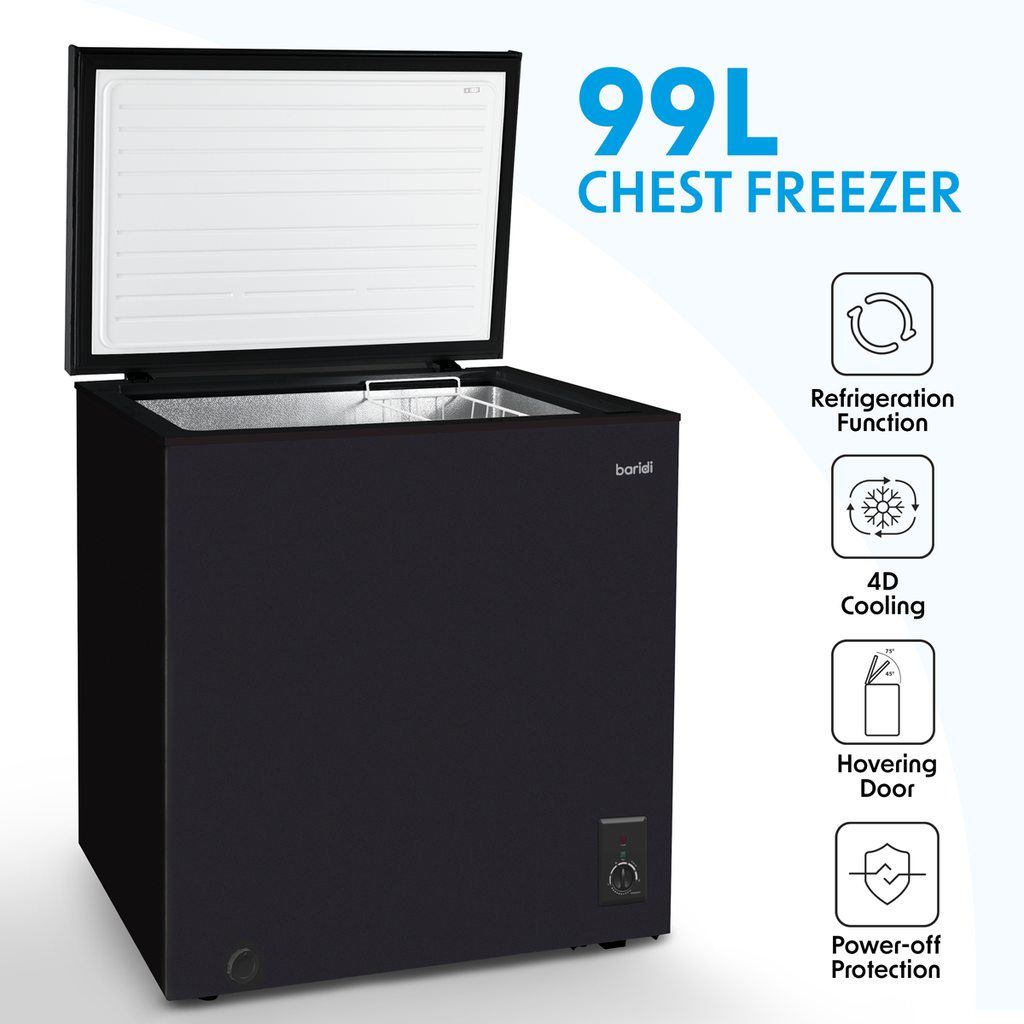 Freestanding Chest Freezer 99L Capacity - Black DH153