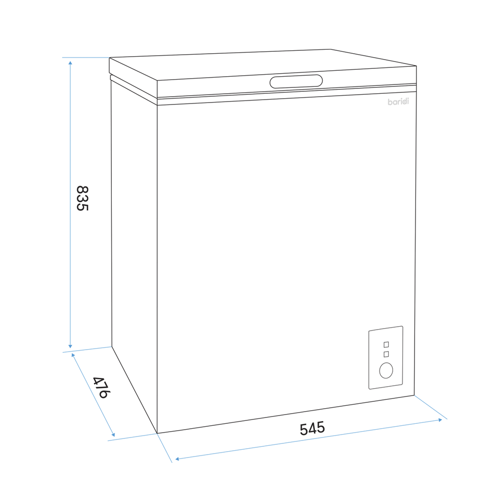 Freestanding Chest Freezer 99L Capacity - Black DH153