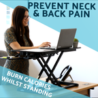 89cm Adjustable-Height Standing Desk Riser 15kg Capacity DH15
