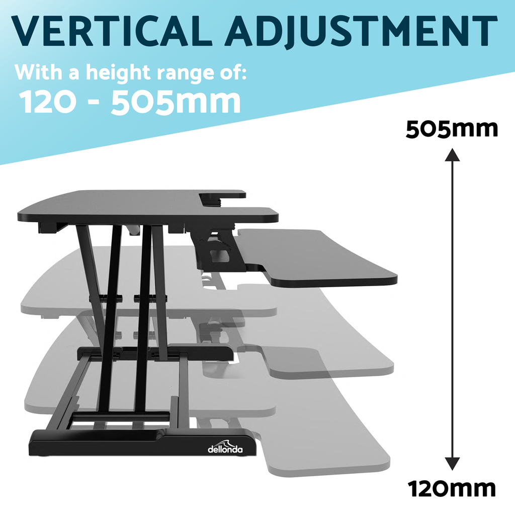 89cm Adjustable-Height Standing Desk Riser 15kg Capacity DH15