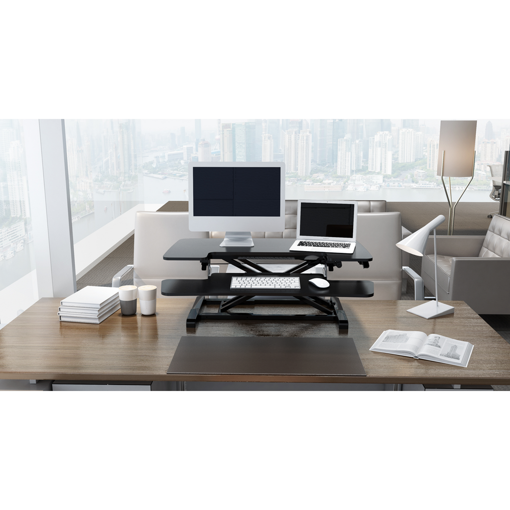 89cm Adjustable-Height Standing Desk Riser 15kg Capacity DH15