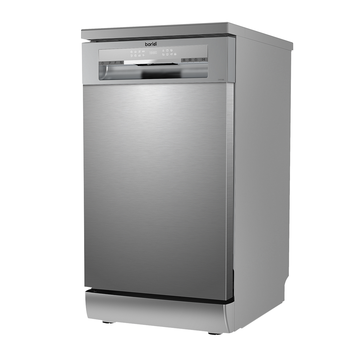 Slimline Freestanding Dishwasher 45cm Wide 10 Place Settings - Silver DH166