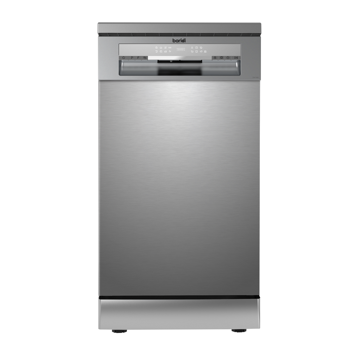 Slimline Freestanding Dishwasher 45cm Wide 10 Place Settings - Silver DH166
