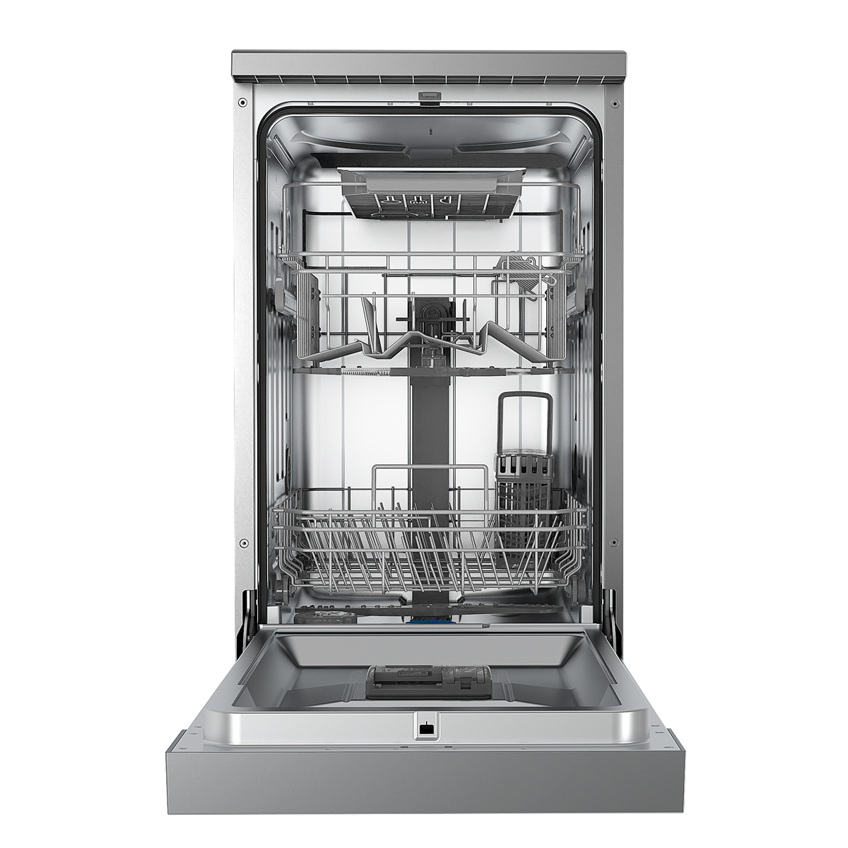 Slimline Freestanding Dishwasher 45cm Wide 10 Place Settings - Silver DH166