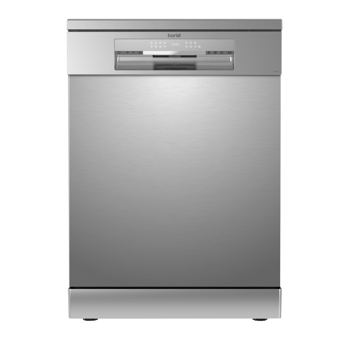 Regular Sized Freestanding Dishwasher 60cm Wide 14 Place Settings - Silver DH167