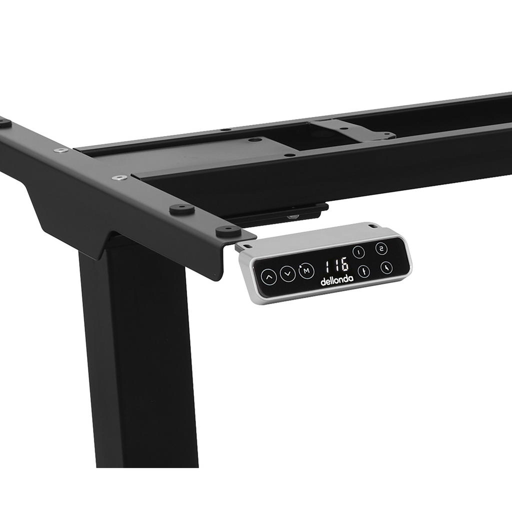 Dual Motor Ultra-Quiet Desk Frame with Digital Controls 100kg Capacity - Black DH16