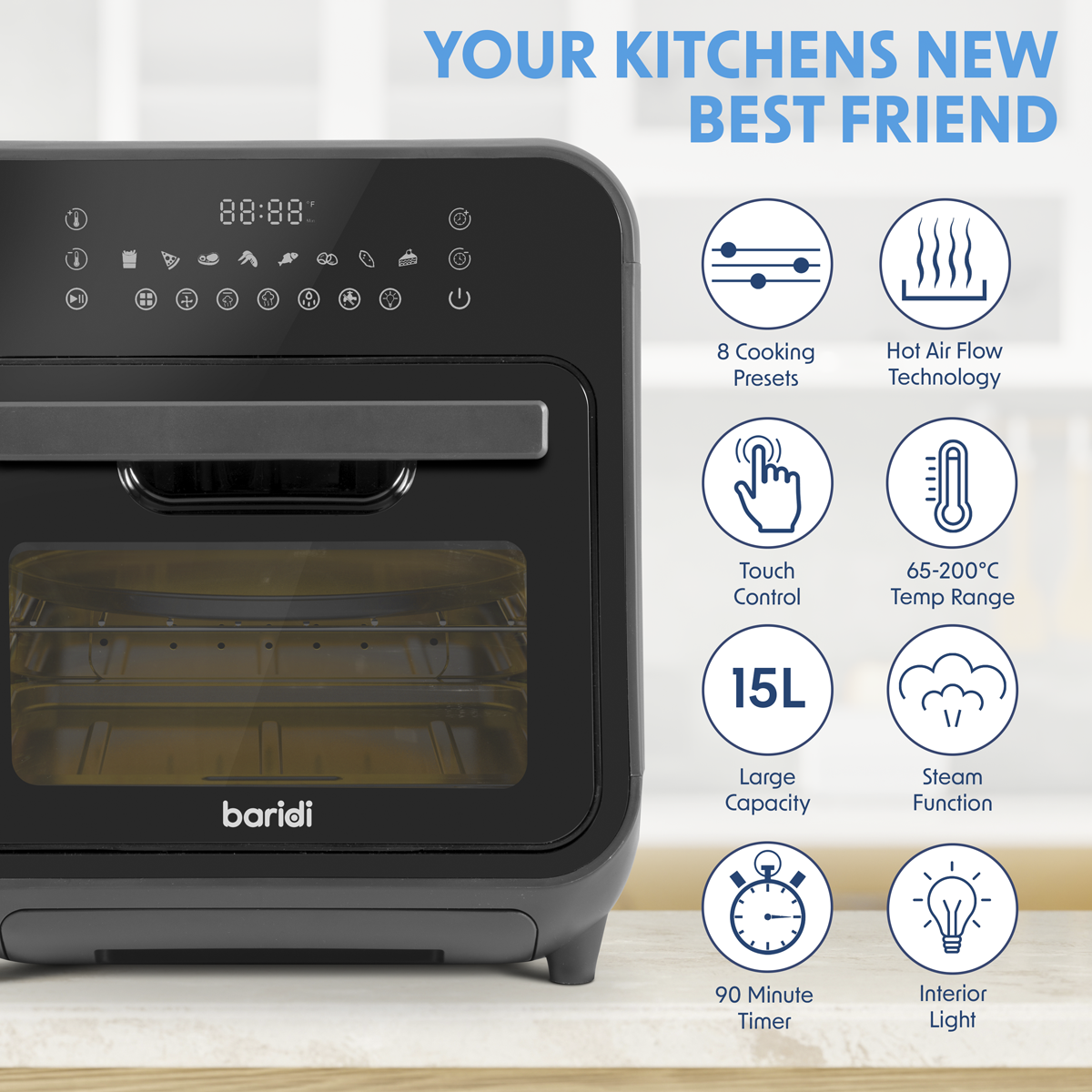 Steam Air Fryer Oven 15L Capacity DH171