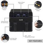 Dual Zone Air Fryer with 8 Preset Functions 8L DH172
