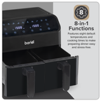 8L Dual Zone Air Fryer with 8 Preset Functions DH172
