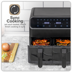 8L Dual Zone Air Fryer with 8 Preset Functions DH172