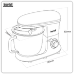 1500W Stand Mixer with Accessories 6L - Black DH173