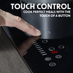 Integrated Ceramic Hob with 5 Cooking Zones 77cm - Black Glass DH175