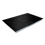Integrated Ceramic Hob with 5 Cooking Zones 77cm - Black Glass DH175