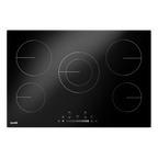 Integrated Ceramic Hob with 5 Cooking Zones 77cm - Black Glass DH175