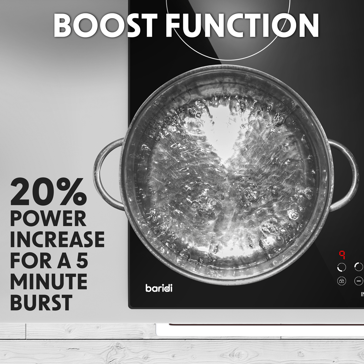 Integrated Induction Hob with 4 Cooking Zones 60cm 6800W Output DH176