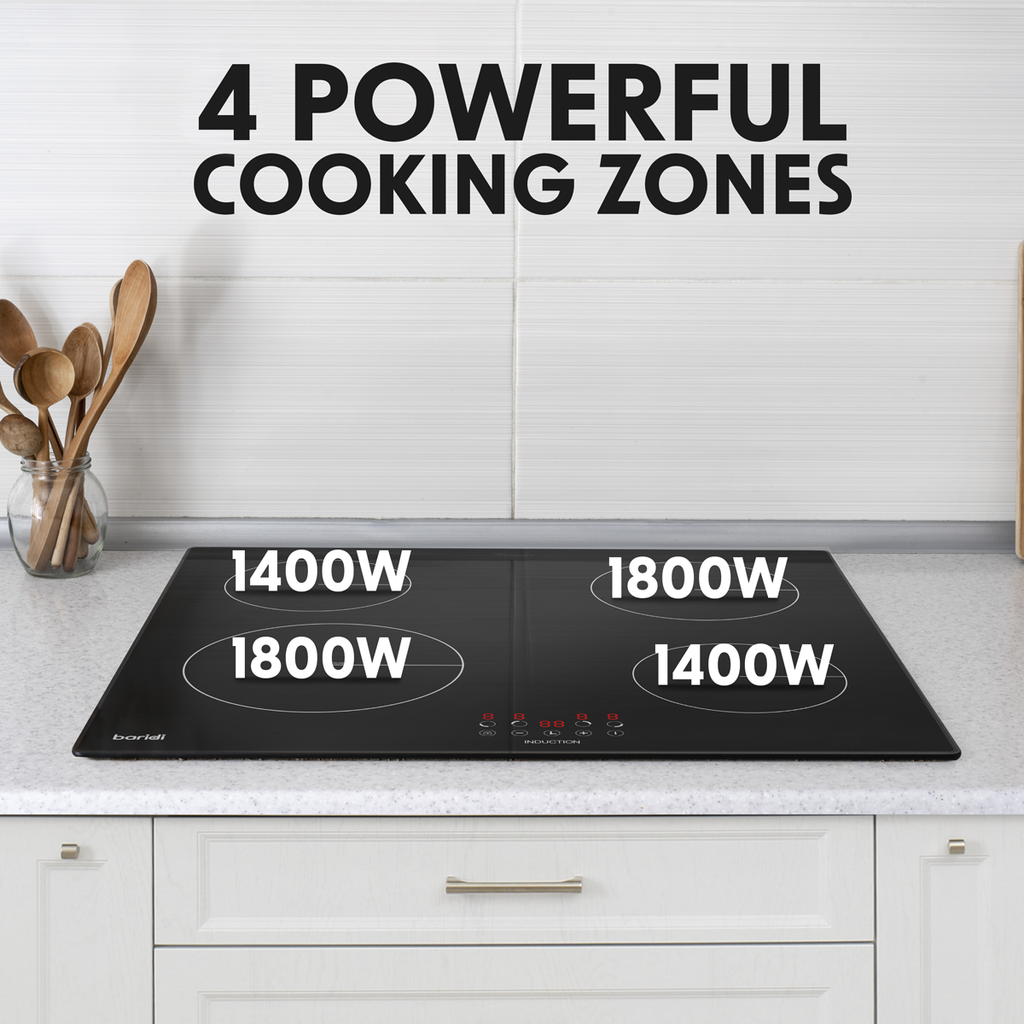 Integrated Induction Hob with 4 Cooking Zones 60cm 6800W Output DH176