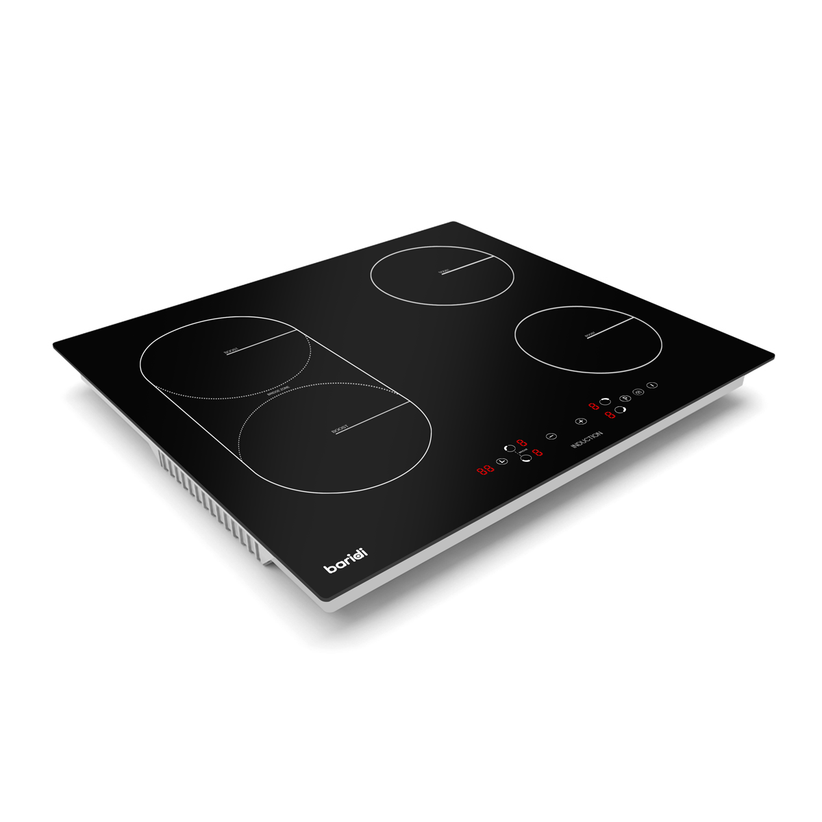 Integrated Induction Hob with 4 Cooking Zones & Bridge Zone 60cm 2800W Output DH178