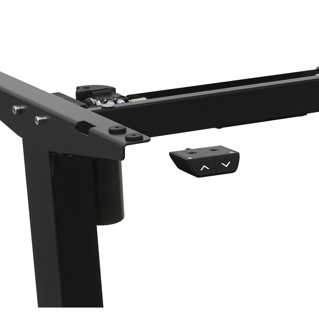 Single Motor Ultra-Quiet Adjustable-Height Desk Frame 70kg Capacity - Black DH17