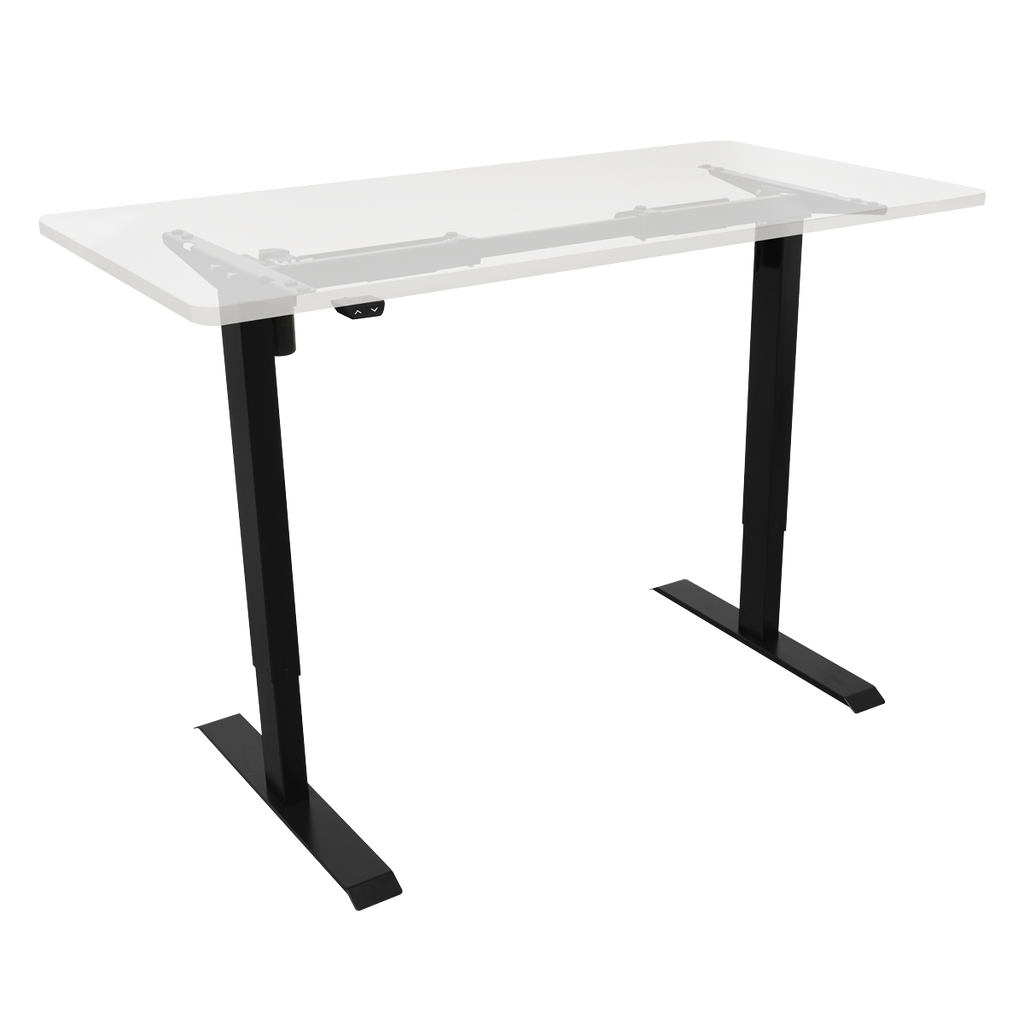 Single Motor Ultra-Quiet Adjustable-Height Desk Frame 70kg Capacity - Black DH17