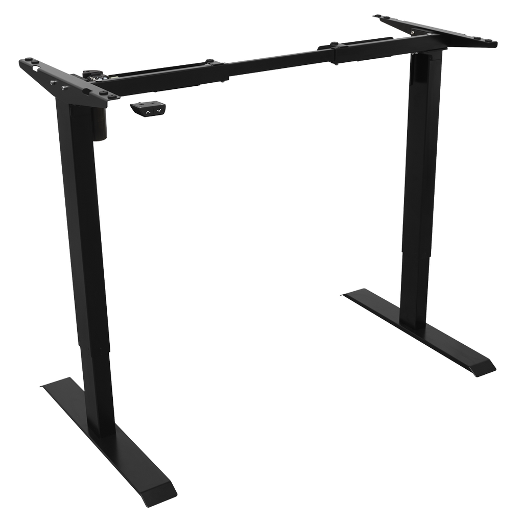 Single Motor Ultra-Quiet Adjustable-Height Desk Frame 70kg Capacity - Black DH17