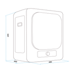Tabletop Mini Tumble Dryer with Analogue Controls 2.5kg Capacity - White DH192