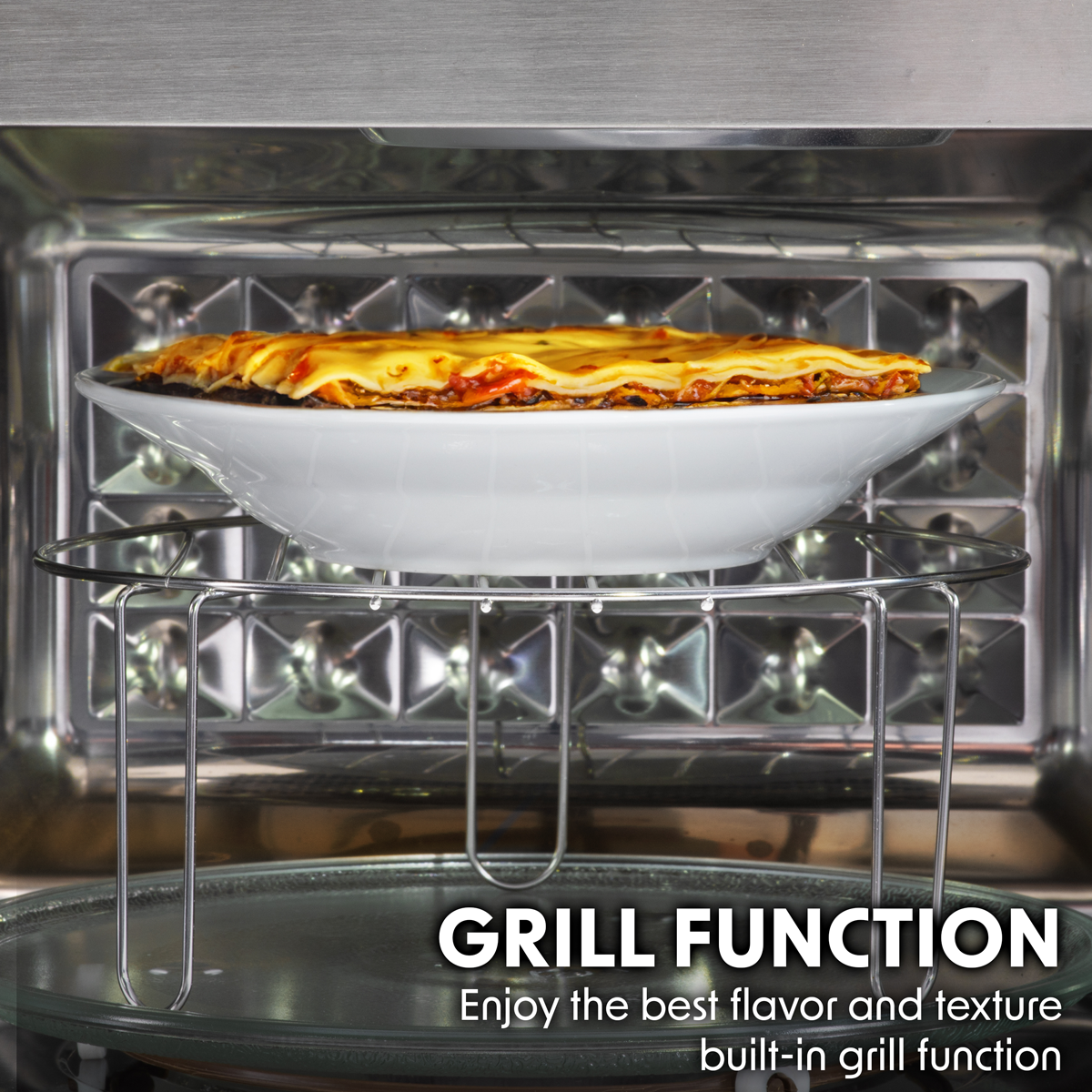Integrated Microwave Oven with Grill 25L Capacity 900W - Stainless Steel DH197