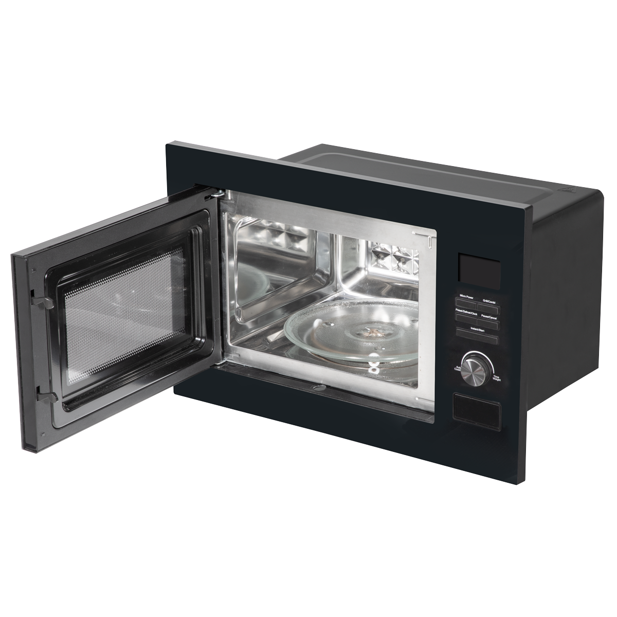 Integrated Microwave Oven with Grill 25L Capacity 900W - Black DH198